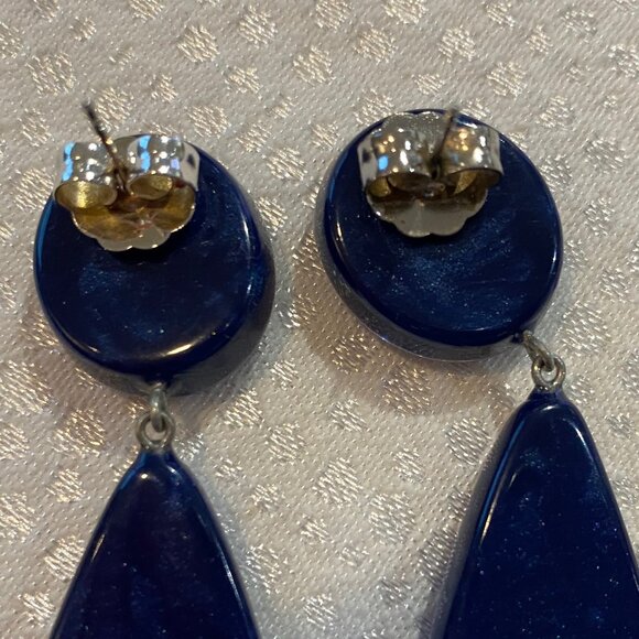 Zsiska Sophia Necklace & Matching Dangle Earrings - Shades of Blue - Picture 12 of 14